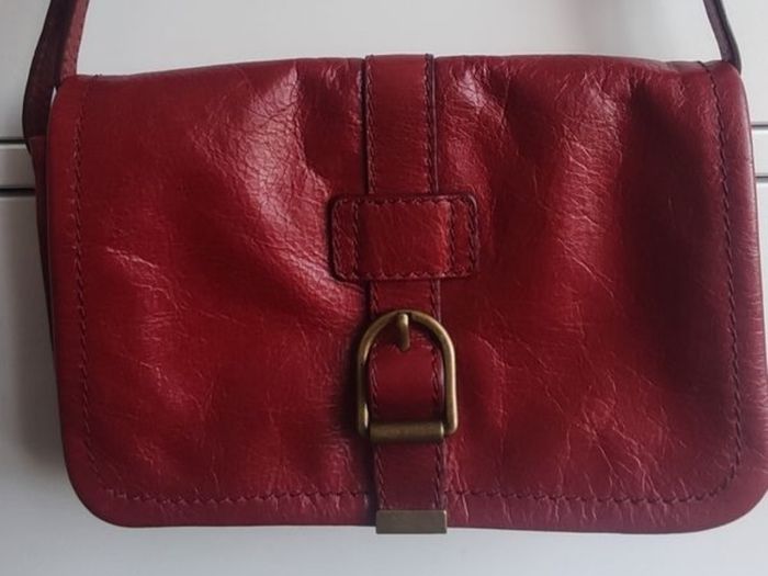 Marks & Spencer Vibrant Red Leather Crossbody bag