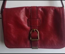 Marks & Spencer Vibrant Red Leather Crossbody bag