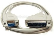 Serial Printer Cable 1m Roline 1.8m Male DB25 to Female RS232 Serial Cable Assembly