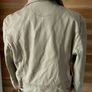 Kookai women leather cream jacket biker 3/4 length sleeves size 12 Image 6