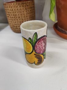 Mid century Hand painted Vase Porto Christo c1970