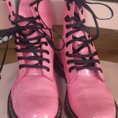 pink patent leather 8 eye Doc Martens