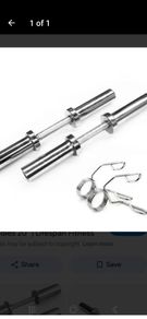brand new set of olympic dumbbell handles +collars