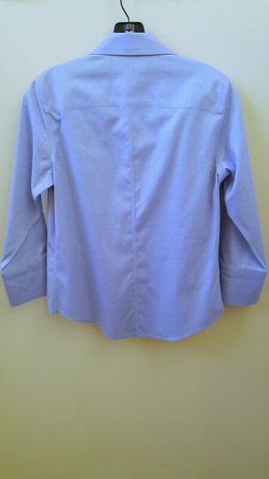 Non-iron Blue Shirt 3/4 Sleeves Size S