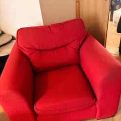Very comfortable red armchair