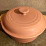 Le Creuset Pink Casserole with Lid Image 3