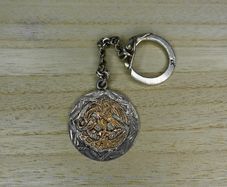 Vintage 925 Silver Two Tone Key Chain