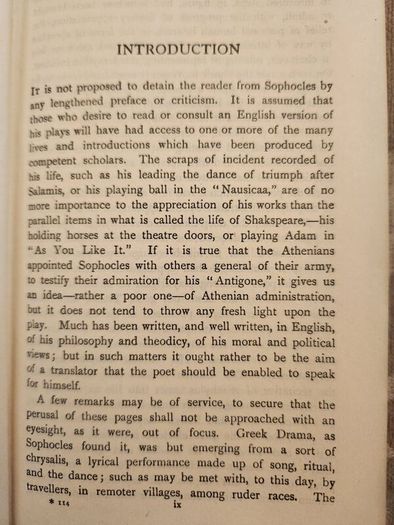 The Dreams of Sophocles. Translated By Sir George Young . 1947 Everysman Library. Hardback In Good Condition.