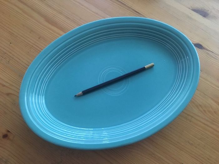Vintage Fiestaware Turquoise Oval Platter