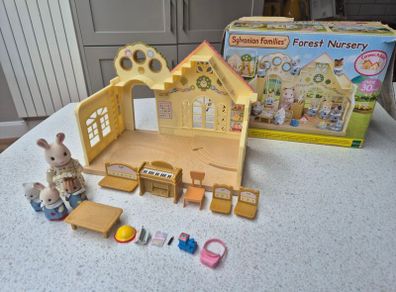 Sylvanian Families Forest Nursery with figures