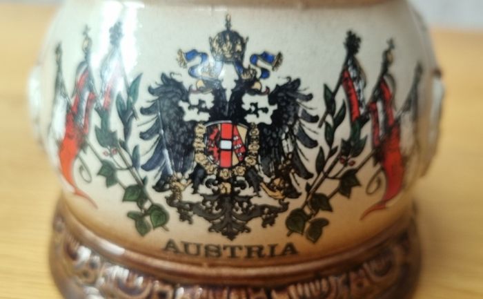 Vintage Lidded King Beer Stein