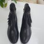 Jose Saenz black leather ankle boots with fringe and stud details - Sz 41 (Fit 7.5-8UK) - Bnwt Rrp 109 Image 2