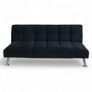 Black folding 3 seater Sofa bed. Image 4