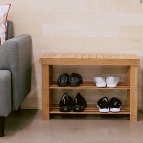 BRAND NEW 3 Tier Living Bamboo, Shoe Organizer or Entryway Bench