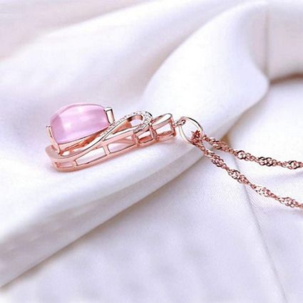 2in1 Beautiful Rose Gold Pendant + Chain - excellent git