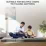 Folding Mattress Single, 15CM Trifold Foldable Mattresses Single Bed, Guest Mattress Memory Foam with Washable Cover, Floor Mattresses for Travel, Camping, Guest Bed, Studio, Dorm Image 3