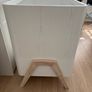 White Cot Bed with Mattress Image 3