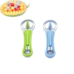 Brand New Fruit Scooper,3-in-1 Stainless Steel Melon Baller, Melon Ball Fruit Scoop Cutter Set,