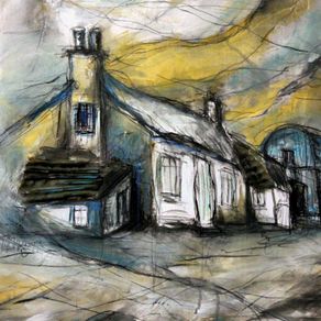 Abstract Mayo inspired art - Irish Homestead Horizon