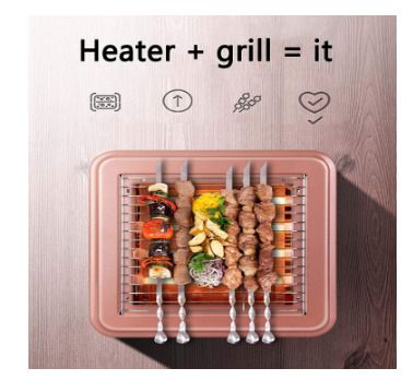 Electric Patio Heater, Electric Heater, Heater Garden Ovens, Grill and  Heater, Universal Handle and Wheel Design