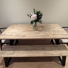 Michael Murphy Senzia Dining Table, Bench and Two Next Chairs