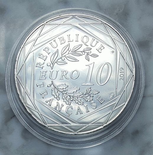 France 10 Euro Silver (.333) Uncirculated Coin 2019 - Liberty leading the people - History of France