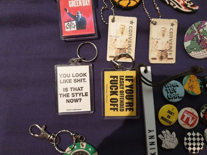 pins badges keychains