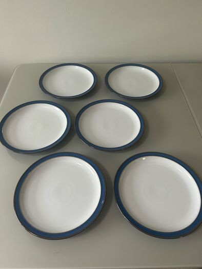 Denby - Imperial Blue - 6 dinner plates