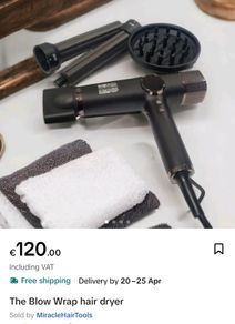 Blow wrap ionic hair dryer and styler