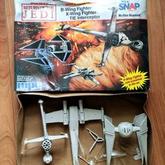 Vintage Star Wars B-Wing Fighter X-Wing Fighter Tie Interceptor Mpc Ertl Return Of The Jedi 1992 Model