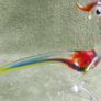 Vintage Murano Rooster Figurine, Miniature Blown Glass Sculptures, Glass Art. Image 7