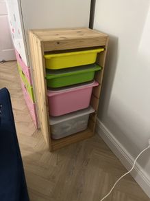kids storage with 4 boxes