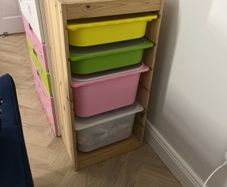 kids storage with 4 boxes