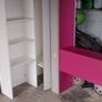 Pink and grey wood effect bunk bed Image 3