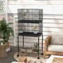 Two-Tier Bird Cage on Wheels, with Stand, for Small Birds Image 10