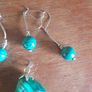 Stunning Sterling Silver and Malachite Set of 4 Image 3