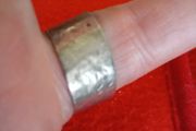 pure hand hammered silver ring