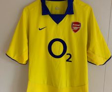 Vintage 2003/04 Arsenal PIRES No.7 Away Shirt - Original Highbury Printing