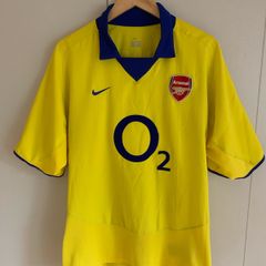 Vintage 2003/04 Arsenal PIRES No.7 Away Shirt - Original Highbury Printing