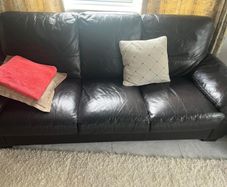 Chocolate brown leather suite