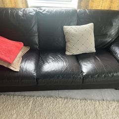 Chocolate brown leather suite