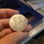 Netherlands 1959, 2/1/2 Gulden Silver coin.72% Silver. Image 2