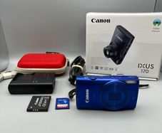 Canon IXUS 170 20MP Digital Camera Blue - Boxed - Full Kit