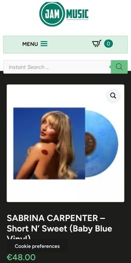 SABRINA CARPENTER Short N Sweet Baby Blue edition