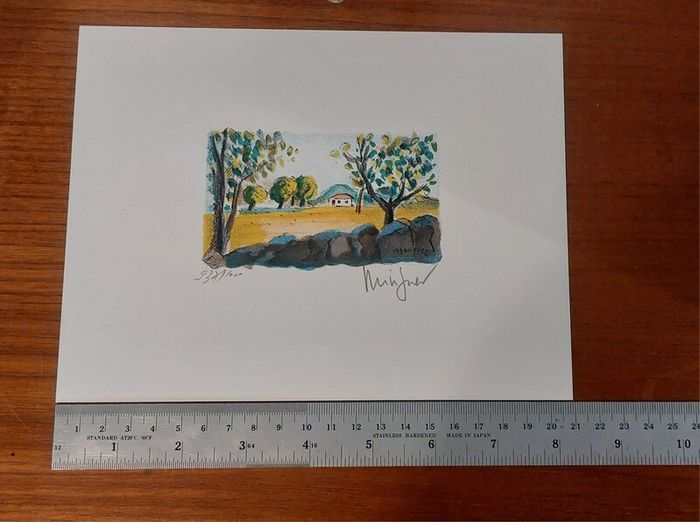 Fantastic Limited-Edition Hand-Signed Lithograph Print of a Caribbean Scene by the Renowned French Artist Alexandre Minguet (1937-1996), #937/1000