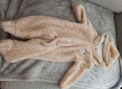 Unisex baby bear pramsuit