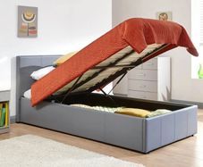 Single ottoman bed with mattress