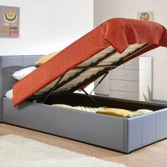 Single ottoman bed with mattress