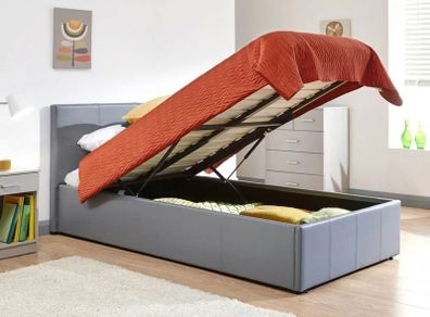 Single ottoman bed with mattress