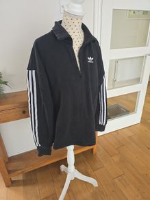 Adidas black oversized sweatshirt